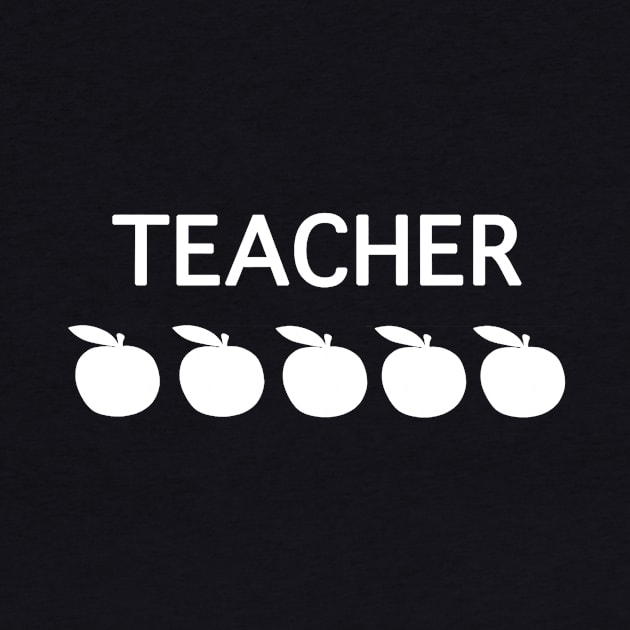 ESL Teacher Five Apples Shirt in Orange Pink Yellow Purple by JensAllison